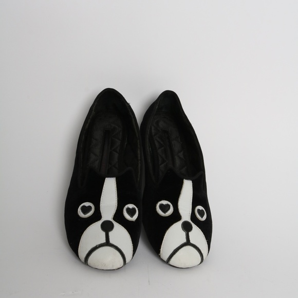 Marc by Marc Jacobs Short Black Sad Dog Slippers 6 - Picture 7 of 7